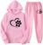 HGps8w Sweatsuits for Women 2 Piece Outfits Cute Paw Print Hoodies Tracksuit Sets Pullover Sweatshirt Jogging Loungewear