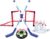 Hover Hockey, Soccer, Bowling 3-in-1 Sports Set! Safe Indoor Game, 6 Bowling Pins, 2 Hockey Sticks, 2 Goals, 1 Hover Disk, Glides on Any Smooth/Flat Surface, Indoors or Outdoors, Multicolored
