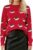 JUMESGU Christmas Sweaters for Women Comfy Christmas Stockings Long Sleeve Retro Fashion Crewneck Knit Ladies