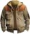 Kvsozwuty Mens Fleece Hoodie Jacket Christmas Shirt Jacket Windproof Hooded Windbreaker Jacket Warm Winter Coat Sportwear