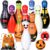 Liliful 13 Pcs Halloween Bowling Set Include 10 Colorful Soft Foam Pins 2 Bowling Ball Printed with Number 1 String Bag for Girl Boy Kids Toddler Outdoor Indoor Events Birthday Party Supplies Gift