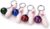 Mini Bowling Ball & Pin Pendant Keychain Mental Hangbag Sport – 4 Pack
