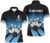 PIONAMZIOZ Black&Blue Bowling Shirt Men and Women Custom Bowling Jersey Team League Bowling Polo&Quarter-Zip Shirt BDT15