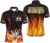 PIONAMZIOZ Bowling Polo & Quarter-Zip Shirt for Men and Women Camo & Text Custom Bowling Team Shirt Bowlers Jersey QZT18