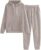 SNKSDGM Women’s Workout Sets Two Piece Outfits Fleece Long Sleeve Crop Tops Pants Set Loungewear Sweater Sets