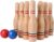 STERLING Sports Premium Wooden Lawn Bowling Skittles Set 11″ Pins with Carrying Mesh Bag – 10 Heavy Solid Wooden Pins and 2 Balls – for Indoors and Outdoors