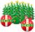 Shappy 12 Pcs Giant Christmas Inflatable Bowling Game Set Giant Inflatable Bowling Set for Christmas Party, Kids Party Supplies, Game Day Events, Indoor Outdoor Party, Birthday Parties