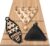 Shuffleboard Bowling Pin Set,Bowling Games for Shuffleboard with 10 pcs Bowling Pins for Shuffleboard Sand Hardwood Brown Log Color Bowling Set with Pinsetter Triangular and Durable Carrying Bag