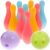 Sosoport Kids Outdoor Toys Kids Bowling Sets, Bowling Games Sets, Bowling Pin and Set, 10 White and 2 Balls, Pre-Kindergarten Toys, Home Bowling Alleys (Random Color) Outdoor Toys