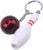 Timesuper Personality Bowling Ball Pin Pendant Charm Keychain Keyring Key Holder,red