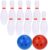Toyvian 2 Sets Miniature Bowling Set Mini Bowling Game Bowling Pins Ball Toys Dollhouse Furniture Accessories for Kids and Adults Sports Party Favors