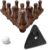 ZGDQ Shuffleboard Bowling Pin Set,Shuffleboard Table Bowling Pin Set Include 10 Pcs Hardwood Bowling Pins,Durable Triangular Pinsetter Resin Bowling Ball & Carrying Bag